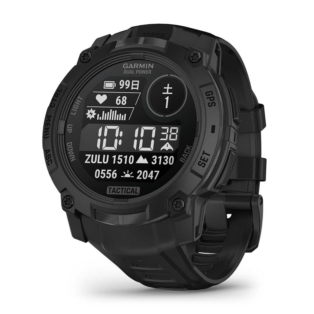 Instinct 3 Dual Power 50mm Tactical Black 010-02935-80|ガーミン Instinct 3 Dual Power 50mm Tactical Black 010-02935-80|ガーミン
