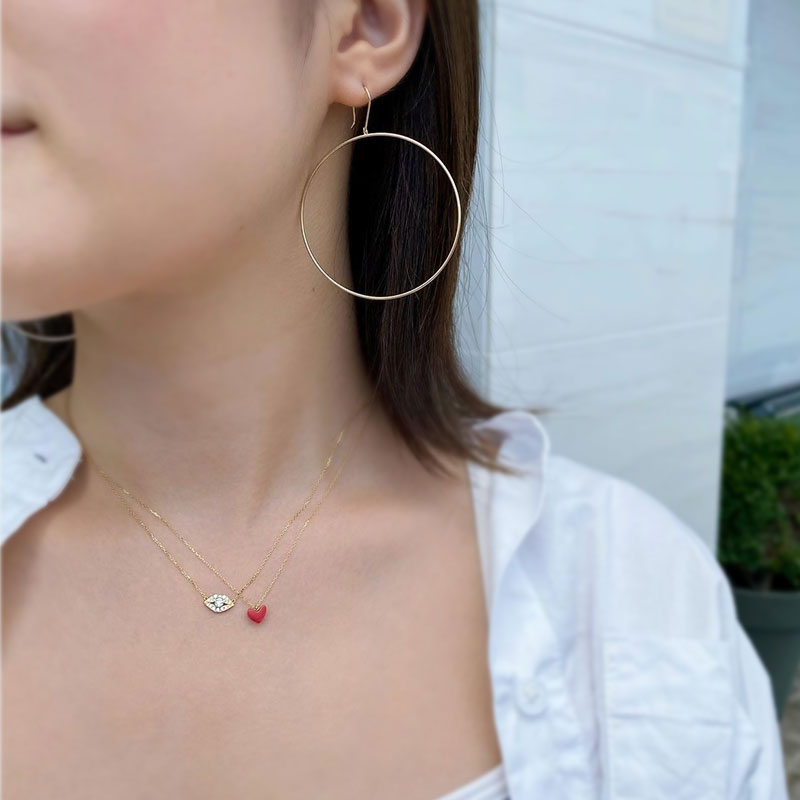 Petite Bizou pavé necklace