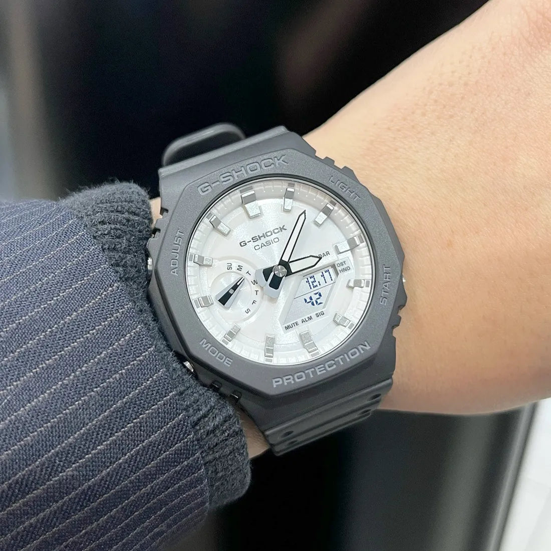 Black and brilliant white