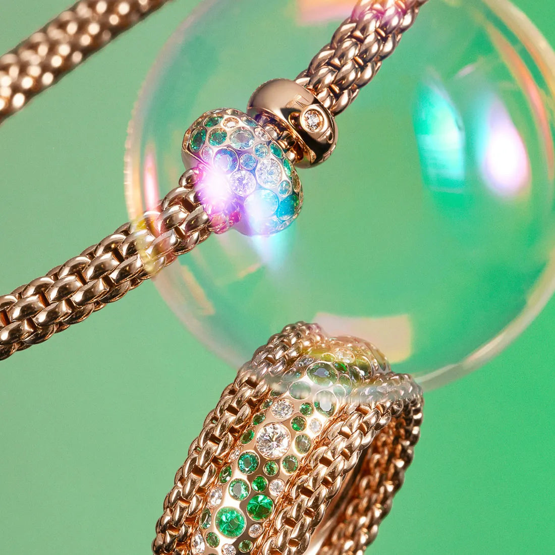 SOLO Flex'it ブレスレット ダイヤモンド&エメラルド