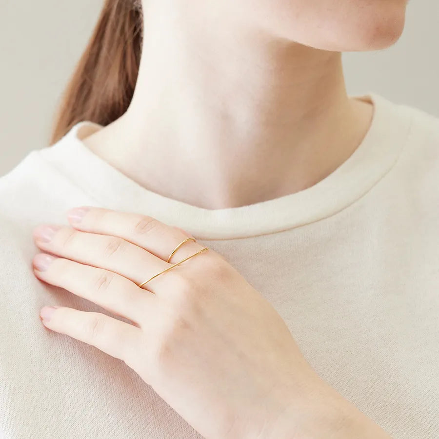 2パーツ ダブルフィンガー リング