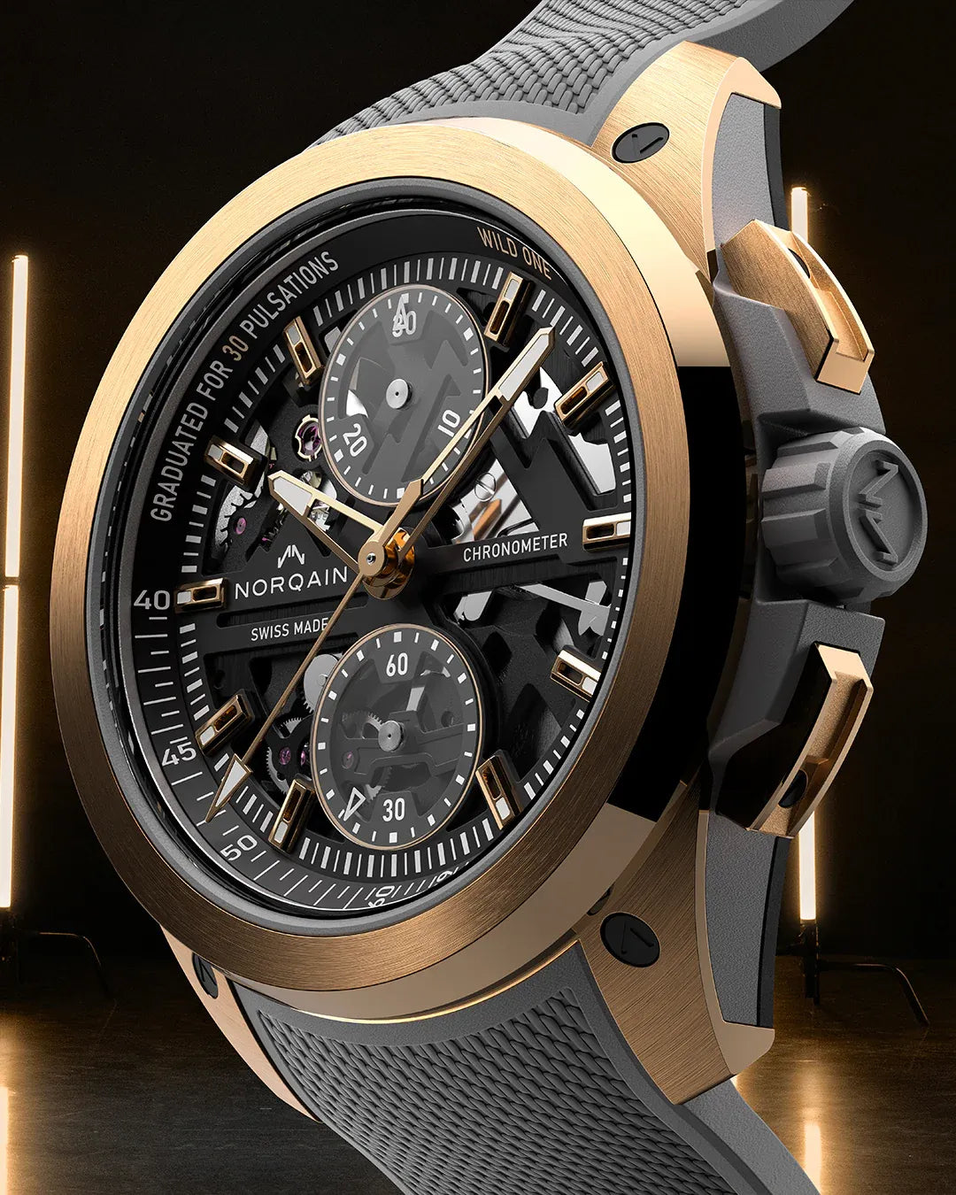 ワイルドワン スケルトン クロノ Red Gold リミテッドエディション 42MM / 世界限定75本