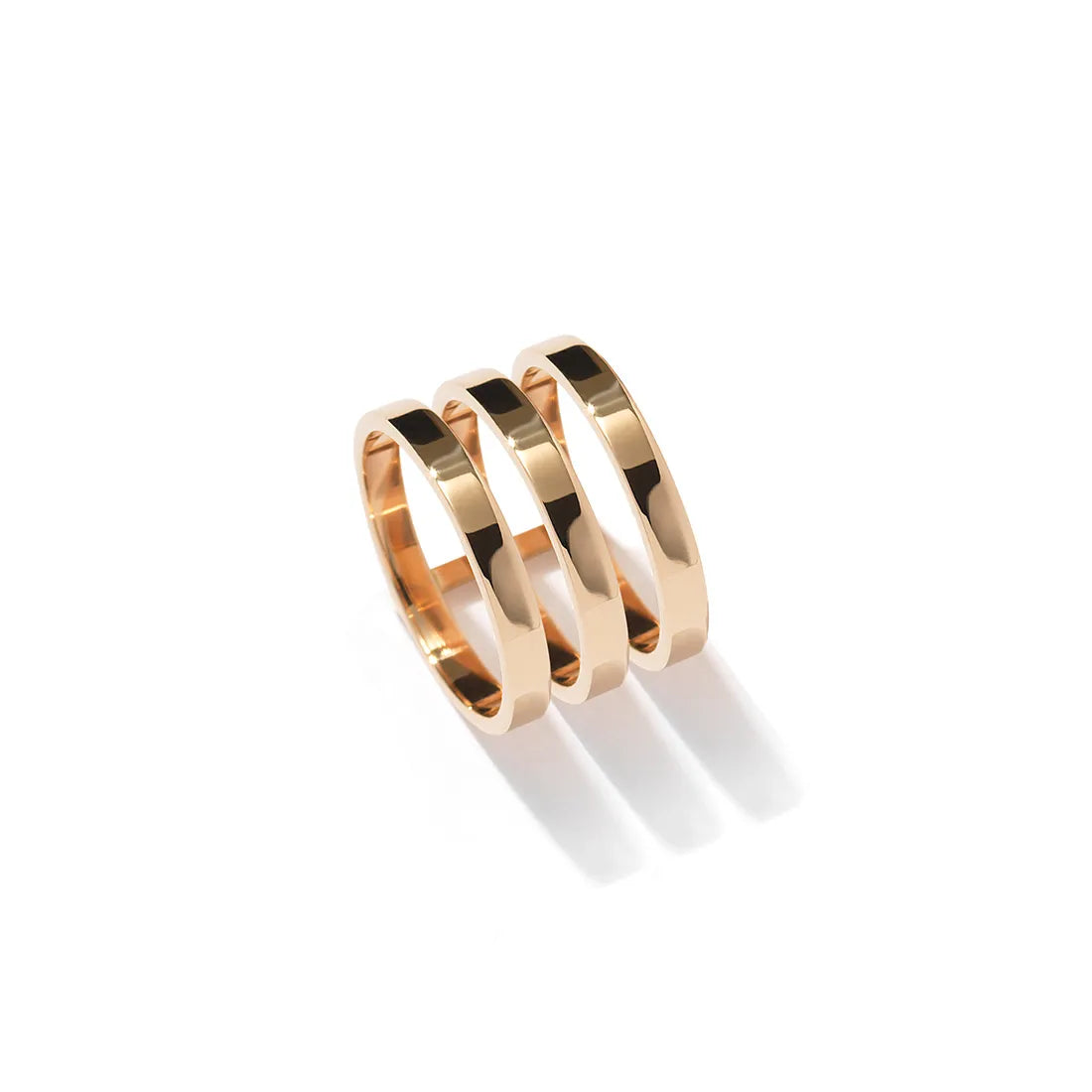 Berbere 3連リング ピンクゴールド