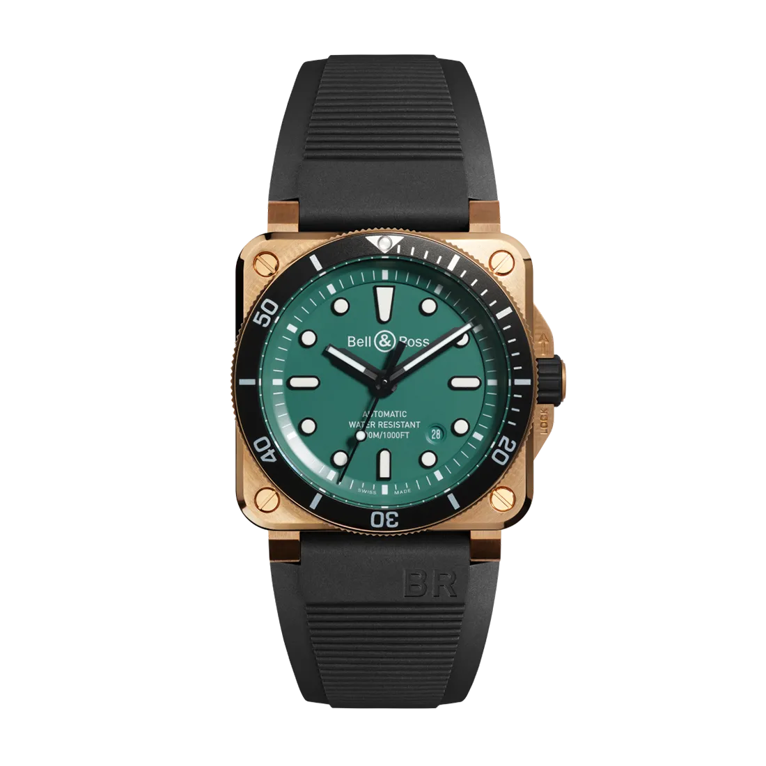 BR 03-92 DIVER BLACK & GREEN BRONZE BR0392-D-LT-BR/SRB|ベル&ロス BR 03-92 DIVER BLACK & GREEN BRONZE BR0392-D-LT-BR/SRB|ベル&ロス