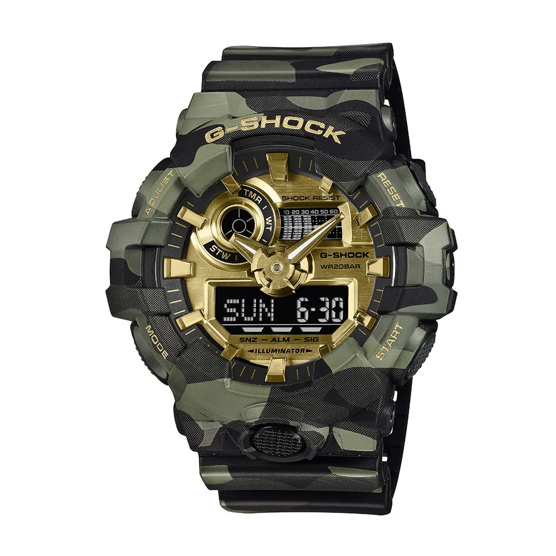 BOLD CAMO Series CAMO AND GOLD GA-700CMG-3AJF｜ジーショック