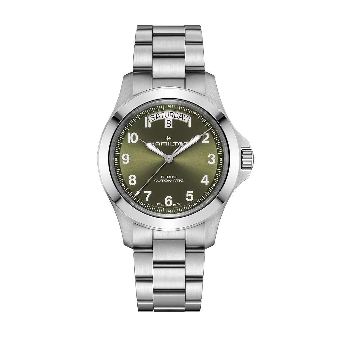H64475160 カーキ フィールド キング デイデイト オート 40mm