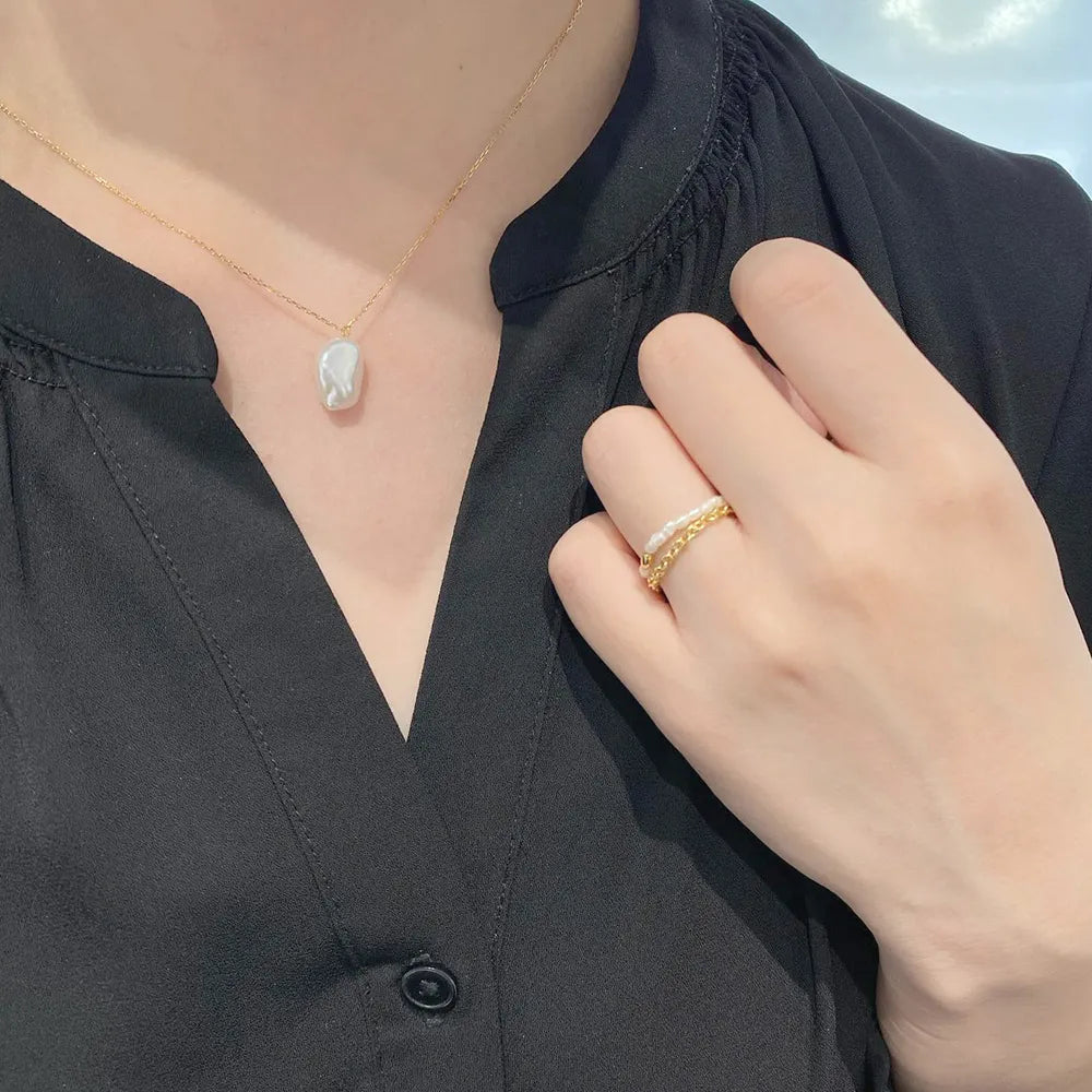 ゴールド レイン リング ロープチェーン M サイズ