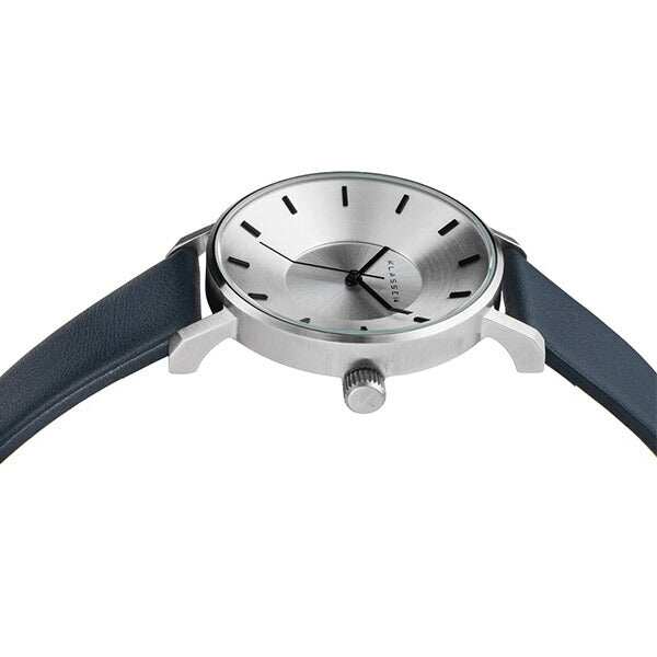 Volare Silver Blue Leather Strap 42mm