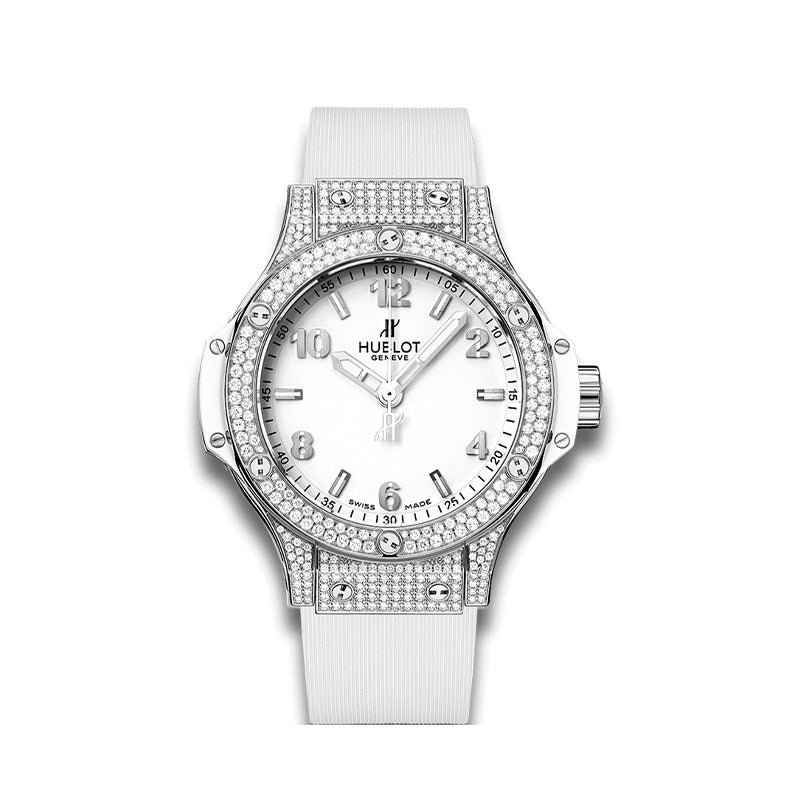 ビッグ・バン スチールホワイト パヴェ 38mm