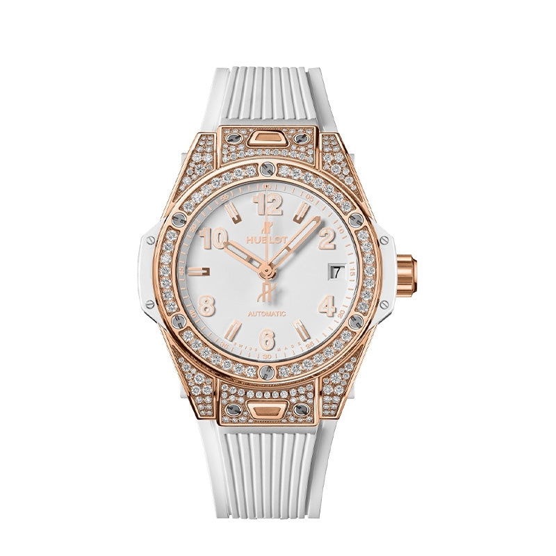 ビッグ・バン ワンクリック キングゴールド ホワイト パヴェ 39mm