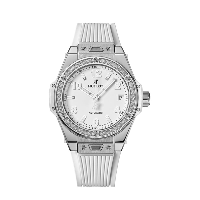 ビッグ・バン ワンクリック スチールホワイト ダイヤモンド 39mm