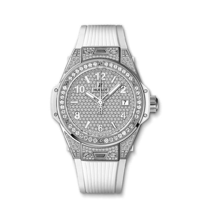 ビッグ・バン ワンクリック スチール ホワイト フルパヴェ 39mm