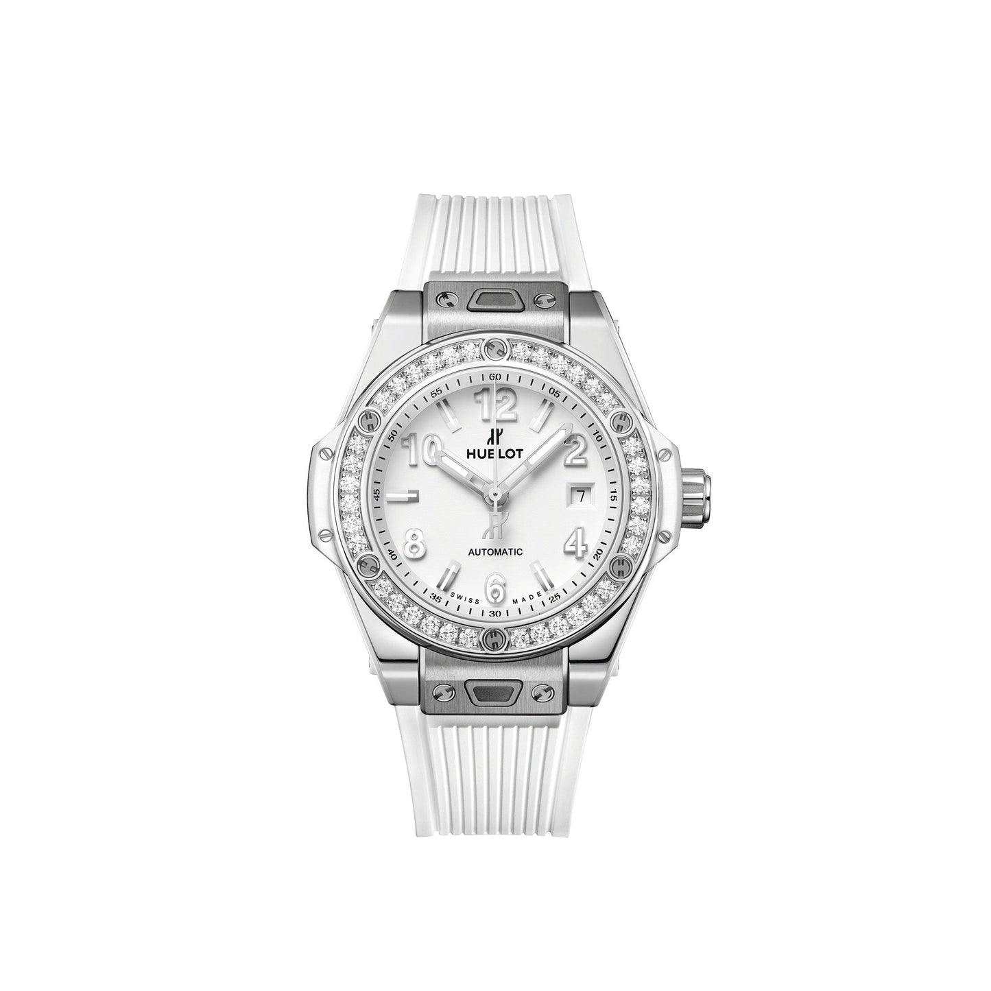 ビッグ・バン ワンクリック スチール ホワイト ダイヤモンド 33mm