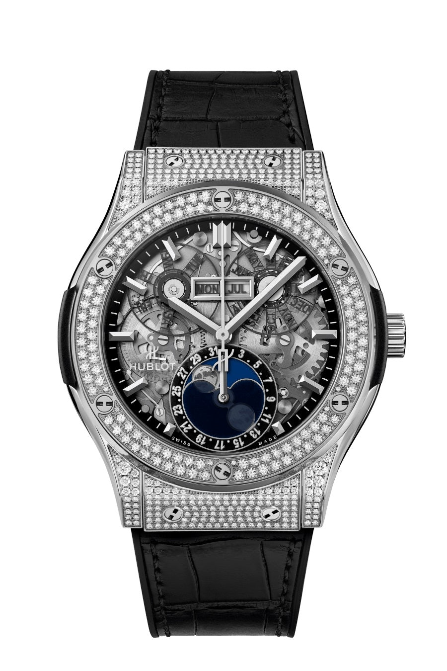 クラシック・フュージョン アエロ・フュージョン ムーンフェイズ チタニウム パヴェ 45mm