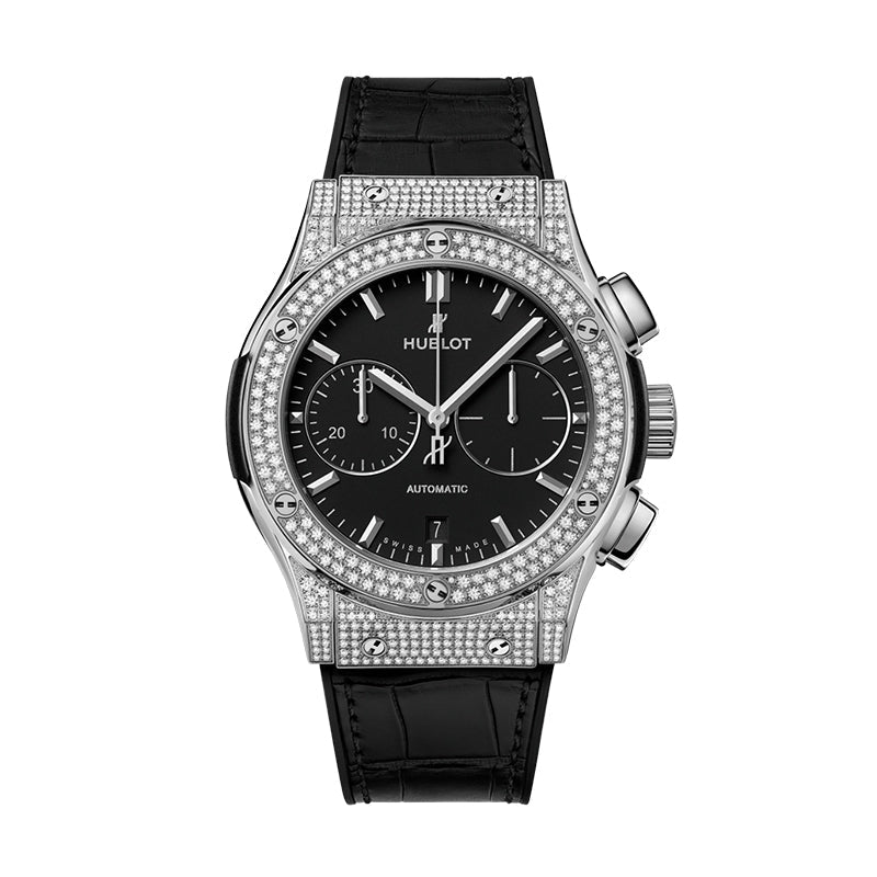 クラシック・フュージョン クロノグラフ チタニウム パヴェ 45mm