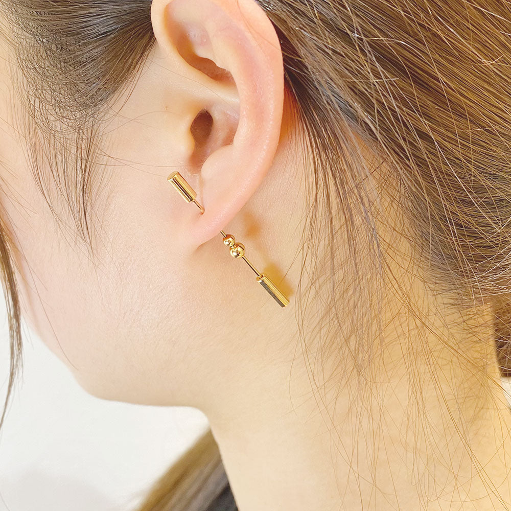 【フェア限定】ゴールドビーズ ショート スピアピアス