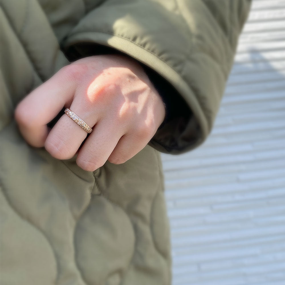 カシケイ バンド リング ハーフエタニティ