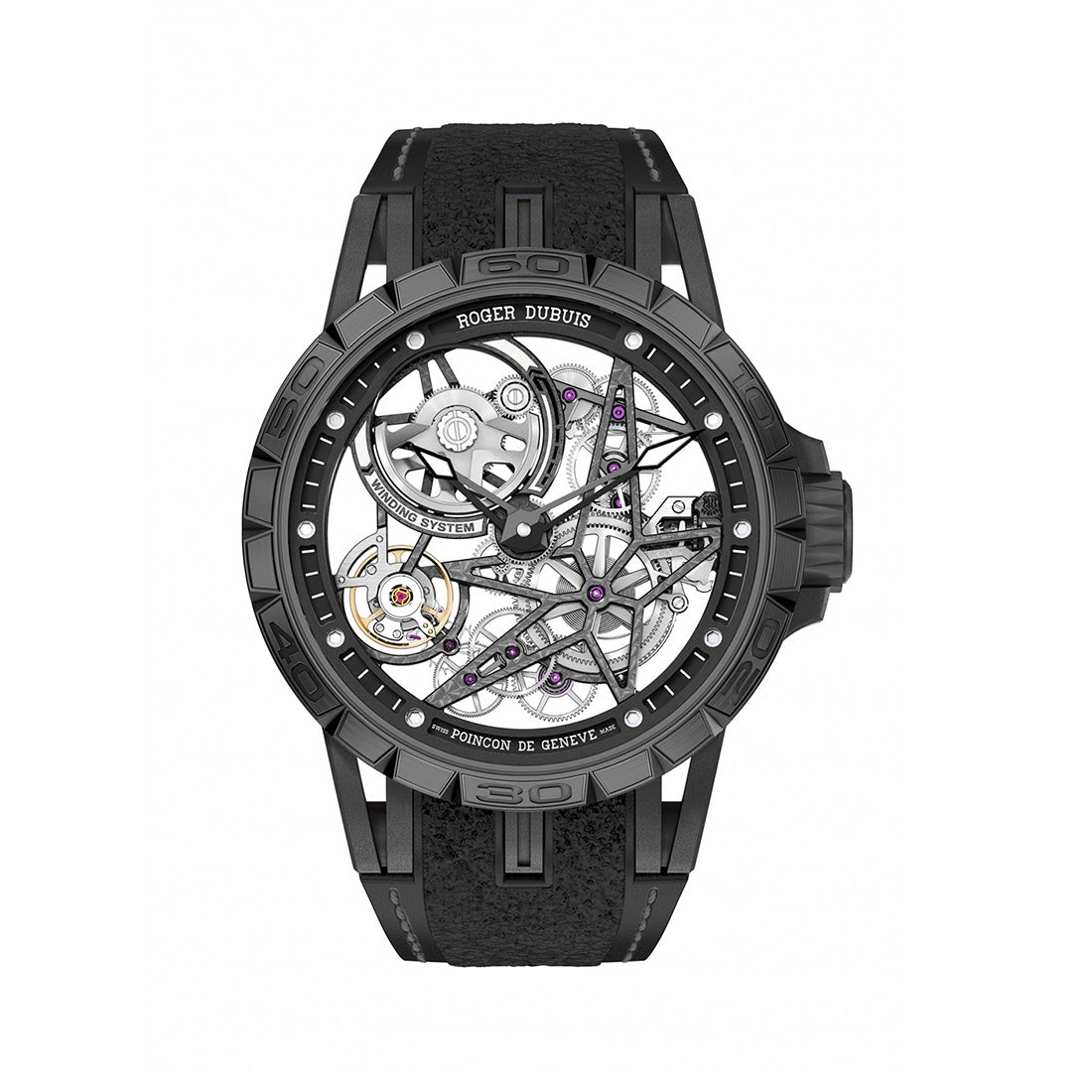 Excalibur Spider PIRELLI BLACK DLC TITANIUM 45MM