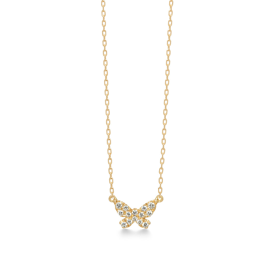 バタフライパヴェ ネックレス