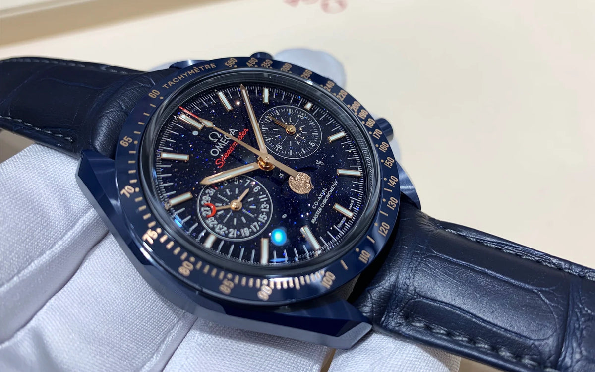新入荷】オメガ スピードマスター ブルー サイド オブ ザ ムーン ref 新入荷】オメガ スピードマスター ブルー サイド オブ ザ ムーン ref