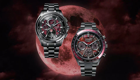 [CITIZEN ATTESA]地球の影がつくりだす赤い月”Blood Moon”の神秘的な美しさを表現した限定モデル「Shades of Red」登場！