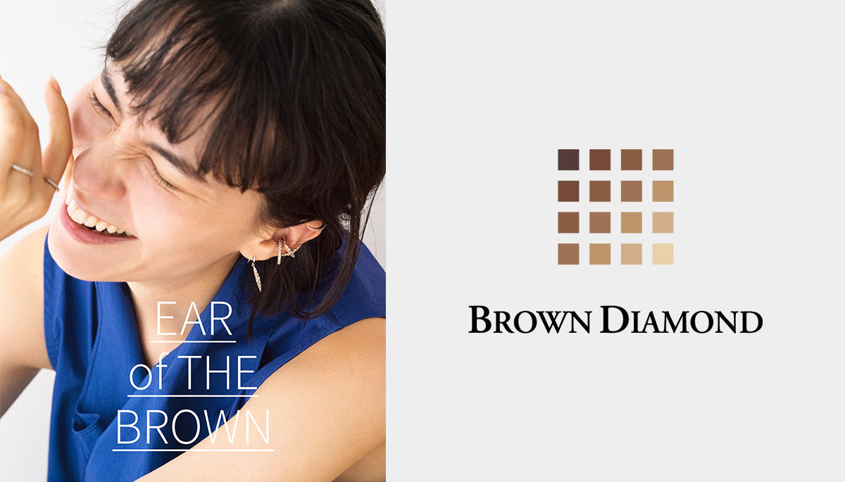 カシケイ　BROWN DIAMOND ライン フープピアス ライン ピアス｜正規販売店のアイアイイスズ
