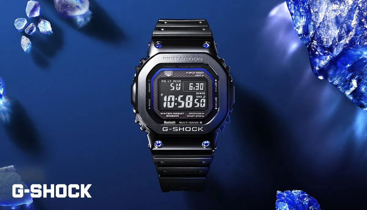 【大本命のフルメタル】ブルーサファイアが際立つ、漆黒×蒼のG-SHOCK「GMW-B5000SB-1A2JF」が登場！