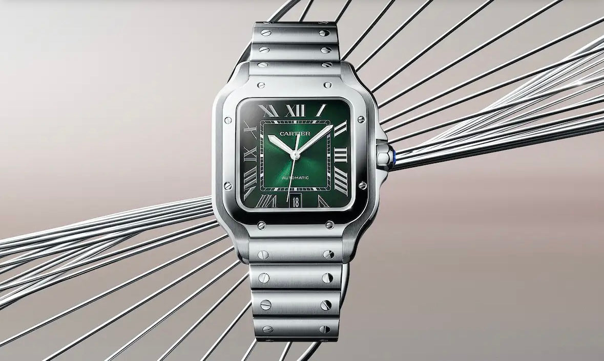 Cartier / カルティエ　サントスから新色のグリーンが入荷！ブルーダイヤルからもMMサイズ登場