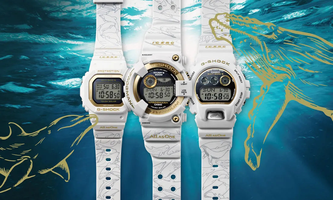 [G-SHOCK] 2024年イルカ・クジラ 30周年記念モデルが登場 　GW-8201K-7JR / GW-6904K-7JR / GMD-W5601K-7JR