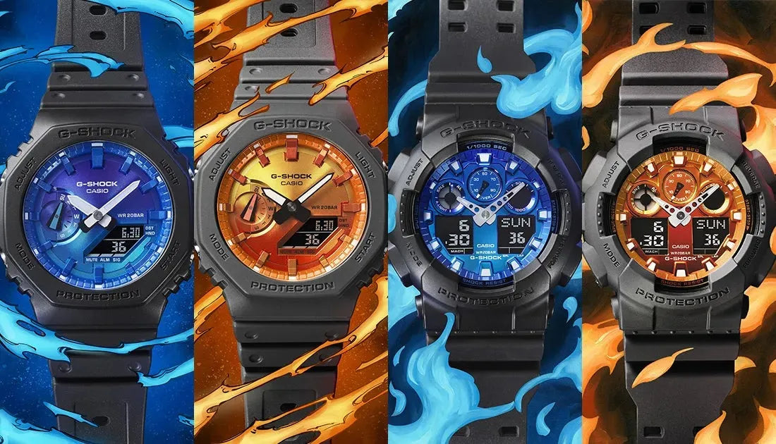 [G-SHOCK] 新作 FLAME INSIDE 情熱に燃える炎を表現🔥鮮烈のグラデーションカラー　GA-2100FL / GA-100FL