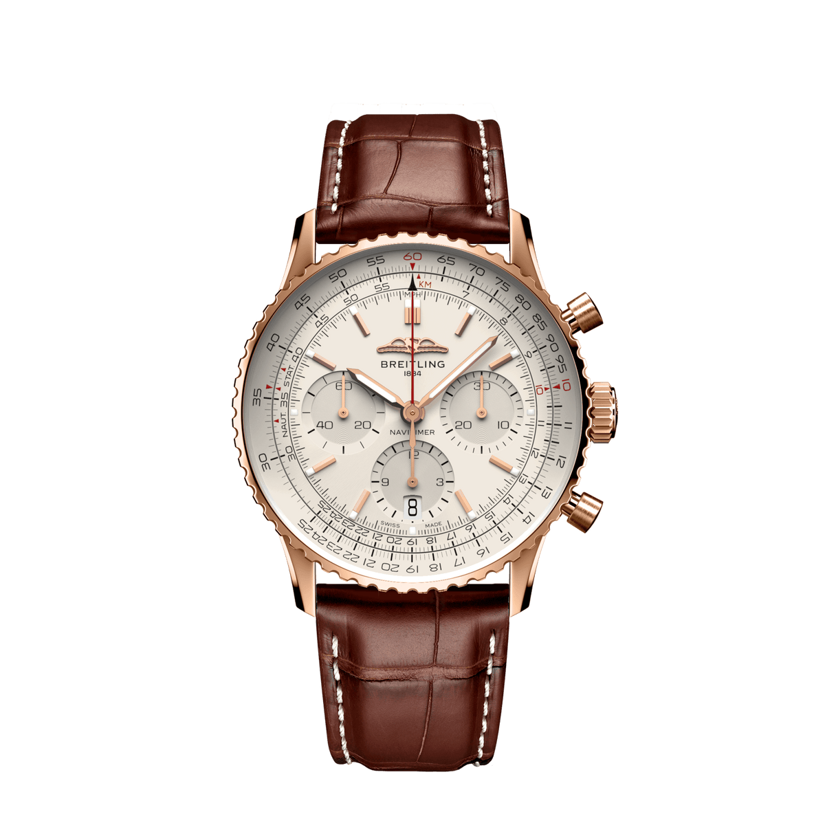 【初入荷】男女問わずお勧めの41mm。18Kレッドゴールド素材のナビタイマー