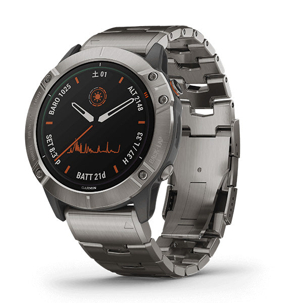 取り扱い終了 / fēnix 6X Pro Dual Power Ti Gray Titanium band