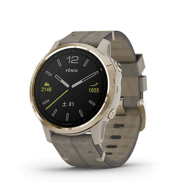 取り扱い終了 / fēnix 6S Sapphire Tundra Light Gold Leather band