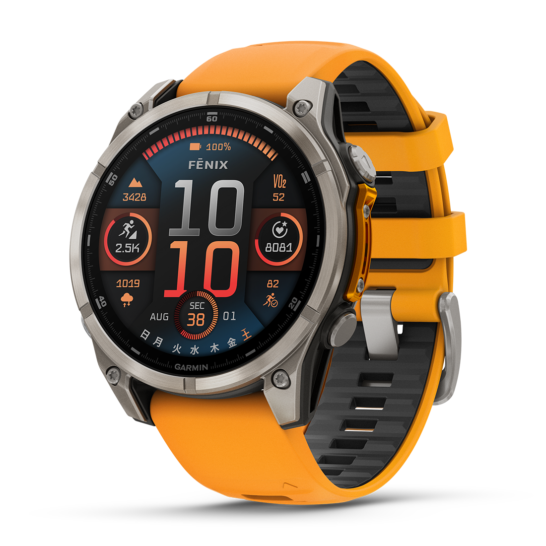 fenix 8 Sapphire AMOLED 47mm Ti / Orange