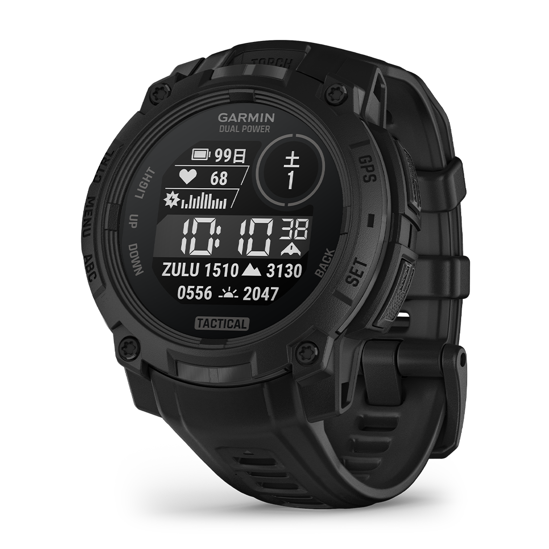 Instinct 3 Dual Power 45mm Tactical Black