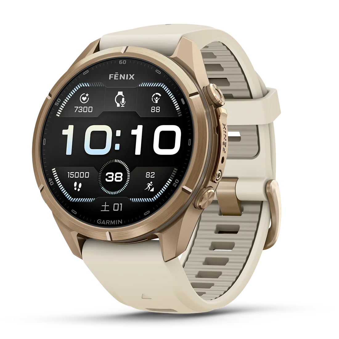 【予約注文】fenix 9 Pro Sapphire AMOLED 43mm Gold Ti / Cream