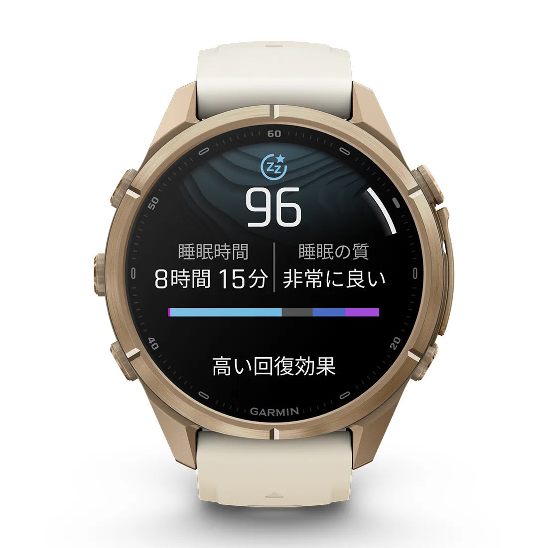 【予約注文】fenix 9 Pro Sapphire AMOLED 43mm Gold Ti / Cream