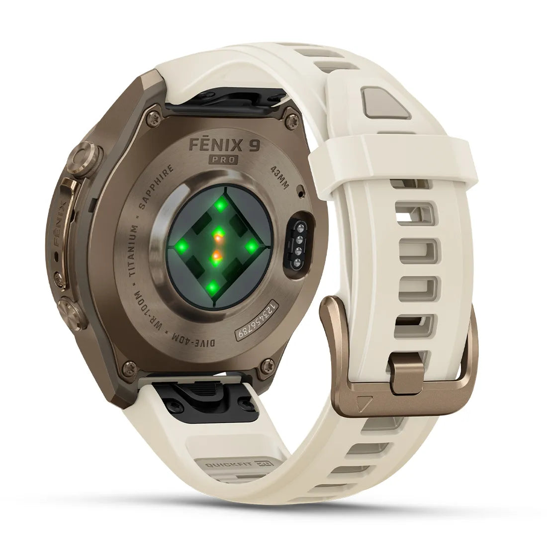【予約注文】fenix 9 Pro Sapphire AMOLED 43mm Gold Ti / Cream