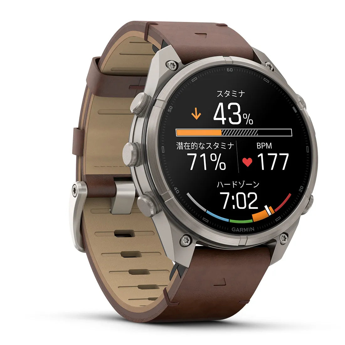 【予約注文】fenix 9 Pro inReach Sapphire AMOLED 47mm Ti / Leather Band