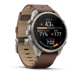 【予約注文】fenix 9 Pro inReach Sapphire AMOLED 47mm Ti / Leather Band