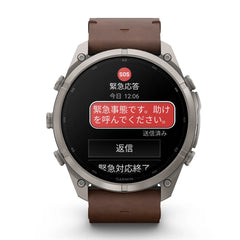 【予約注文】fenix 9 Pro inReach Sapphire AMOLED 51mm Ti / Leather Band