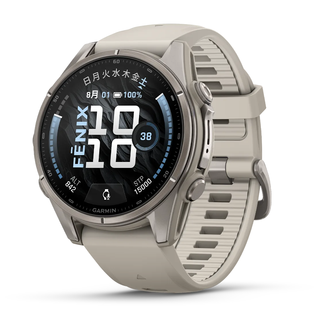 【予約注文】fēnix 9 Sapphire AMOLED 43mm Ti / Fog Gray