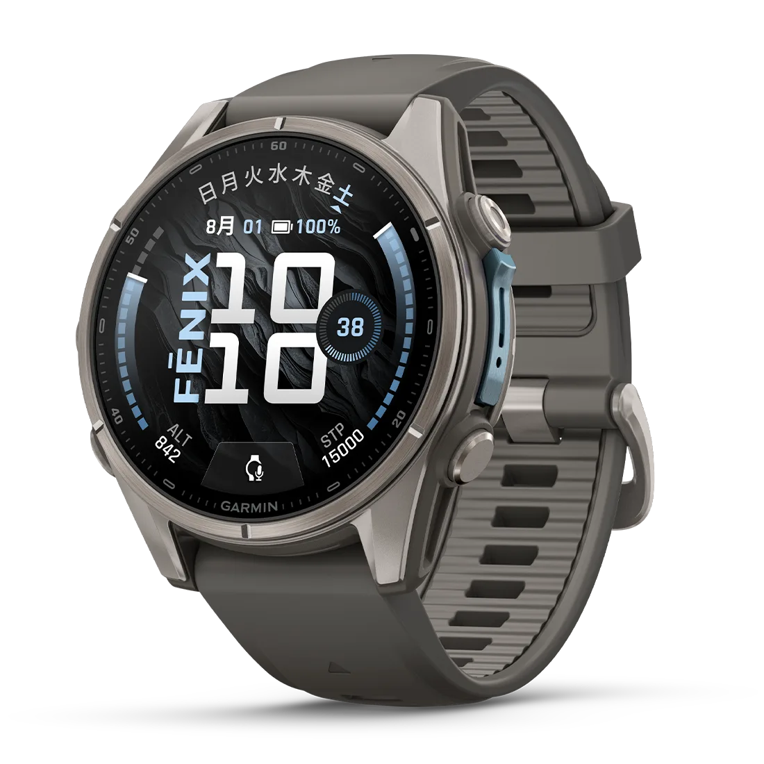 【予約注文】fēnix 9 Sapphire AMOLED 43mm Ti / Pebble Gray