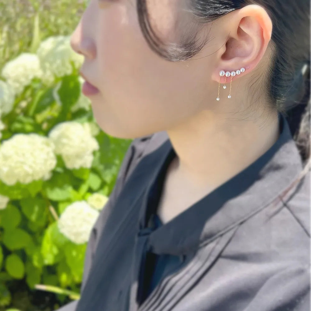 bindu mirror pearl earrings