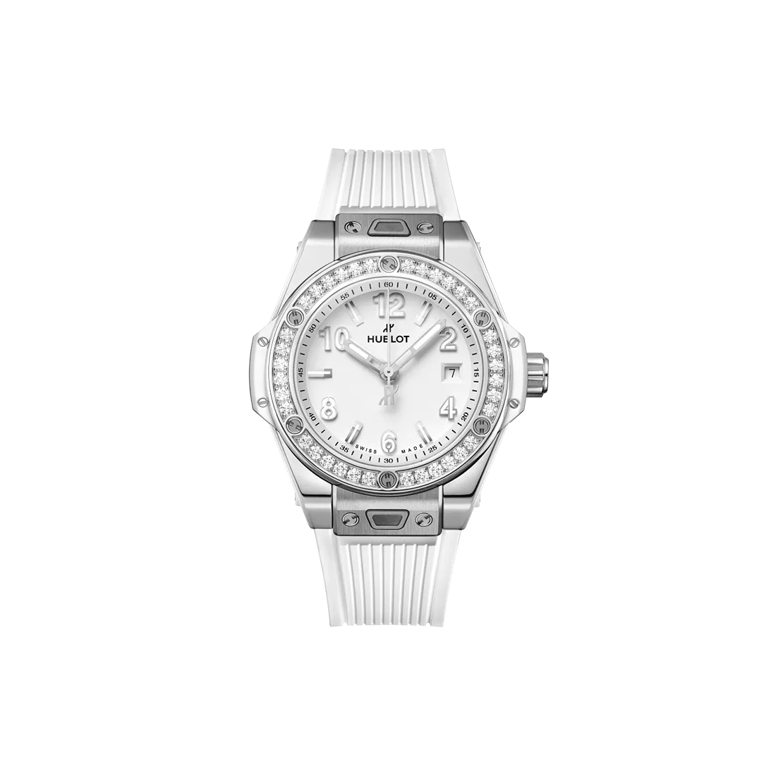 ビッグ・バン ワンクリック スチール ホワイト  ダイヤモンド 33mm