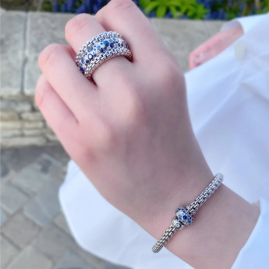 SOLO Flex'it ブレスレット ダイヤモンド&ブルーサファイア SOLO Flex'it ブレスレット ダイヤモンド&ブルーサファイア
