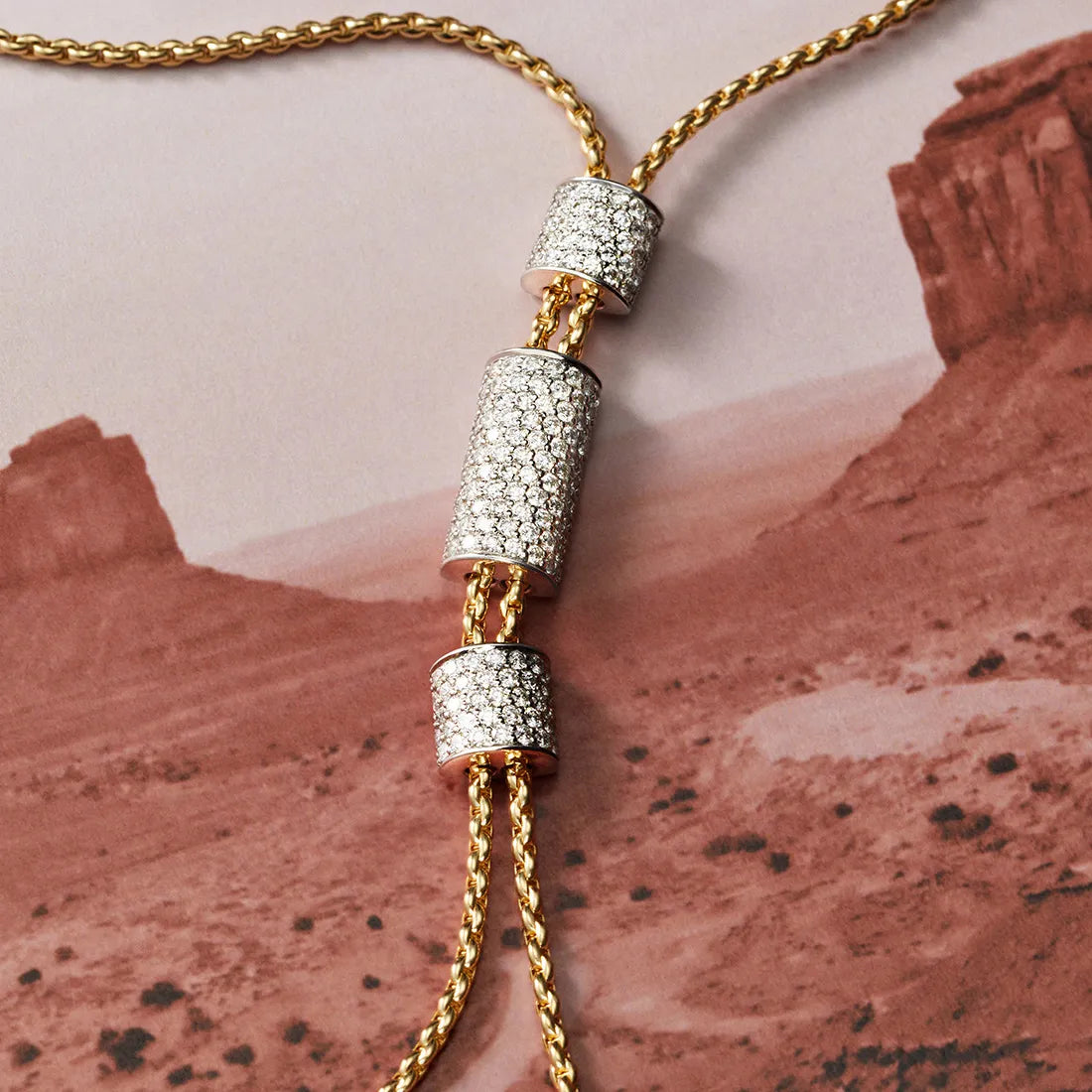 ARIA ダイヤモンドパヴェ スライドビーズ付きネックレス