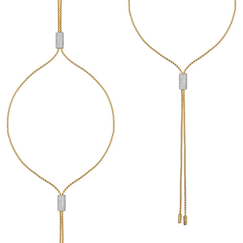 ARIA ダイヤモンドパヴェ付き両面スライダーネックレス