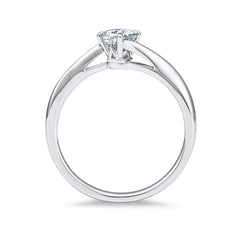 ロイヤル・アッシャー・カット プラチナ ダイヤモンドリング　AC046