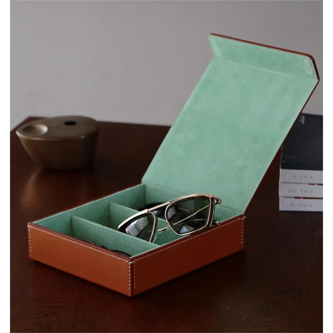 CRAFTMANSHIP COLLECTION BOX FOR 3 / SOMES SADDLE / Black & Dark Red